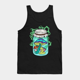 Psychedelic Mushrooms Mason Jar Tank Top